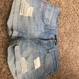 Levi’s distressed shorts